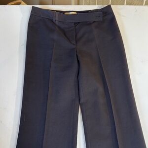 Michael Kors Made In Italy Women's Dark Brown Wide-Leg Pants Size 8 Cotton -Silk